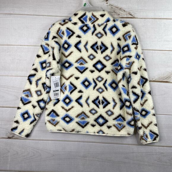 MARIKA Sweater Women S Aztec Geo Print Sherpa Fleece 1/4 Zip Pullover Active NWT - Picture 9 of 9